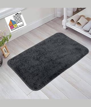 AMRO Beautility Needs Anti-skid Microfibre Bath Mat 40x60 cm ( Pack of 1 ) - Gray