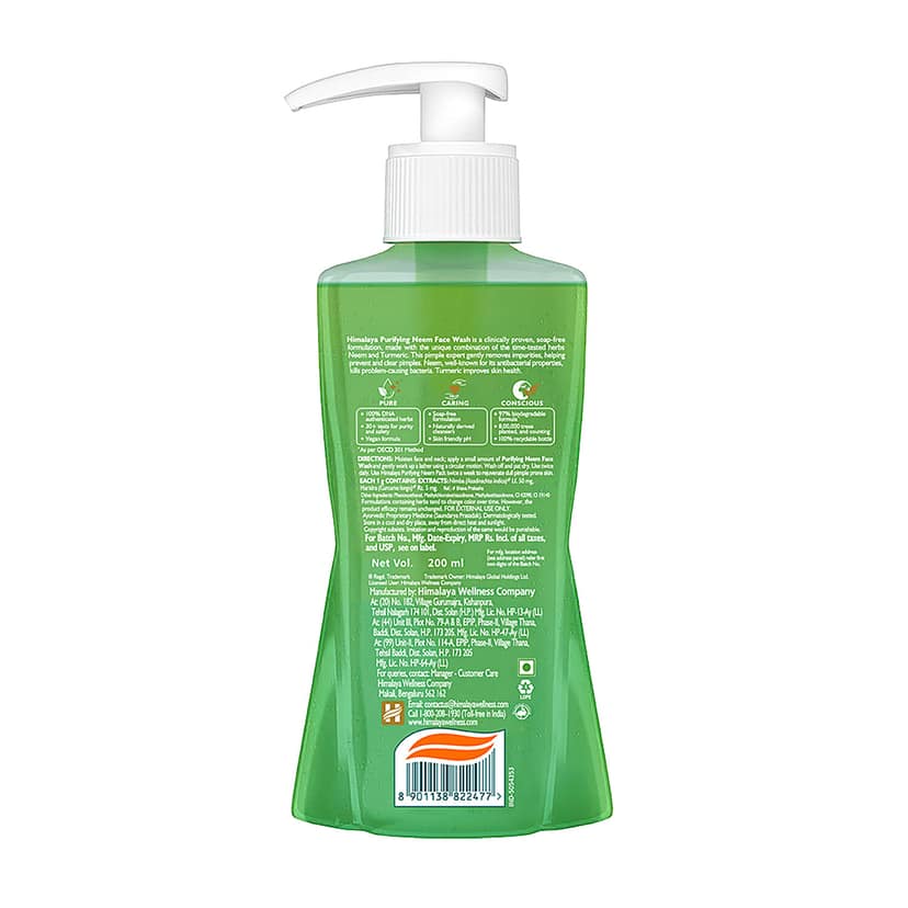 Himalaya Purifying Neem Face Wash, 200 Ml view 2