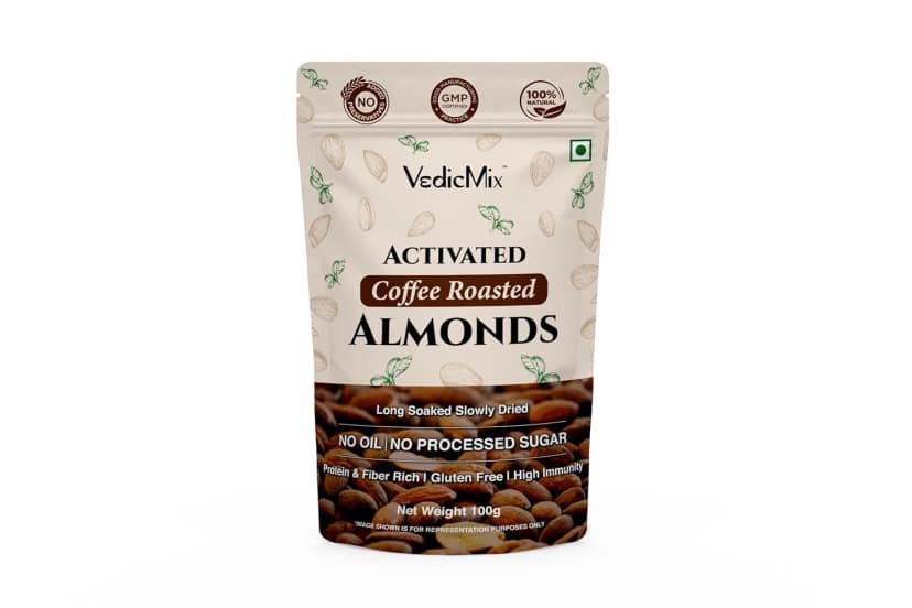 Activated Coffee Roasted Almonds-100g