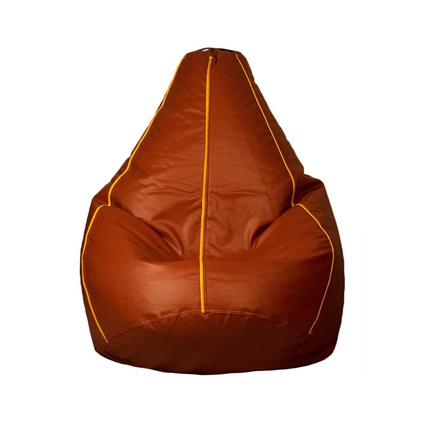 Craftlayout Strip Bean Bag Cover Brown Yellow XL
