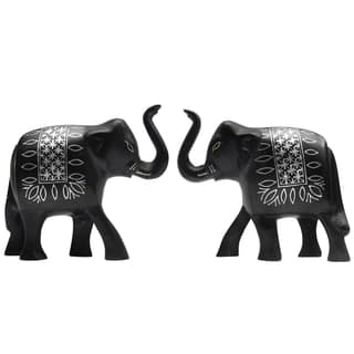 Bidri Work Elephant Pair Two Piecee Set 3 (1TMTDCOKA08479)