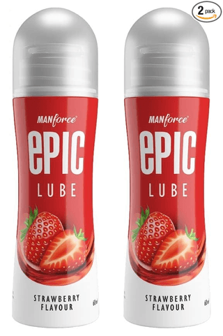 Manforce Epic Strawberry Flavored Lube 60 ml x Pack of 2