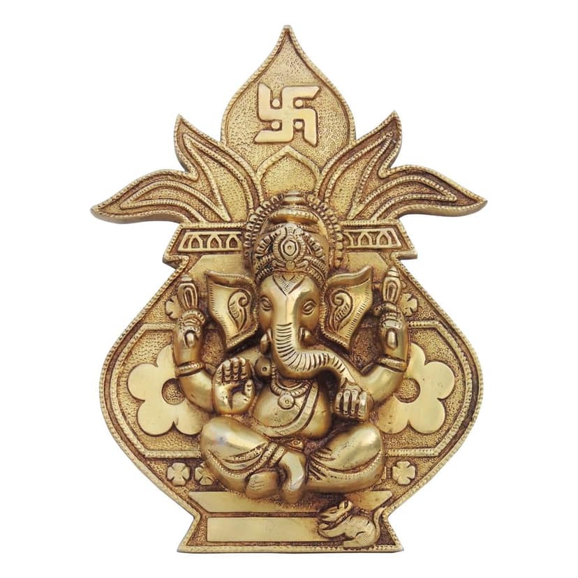 Brass Showpiece Wall Hanging Ganesh Statue (BSMAS1366 D) view 2