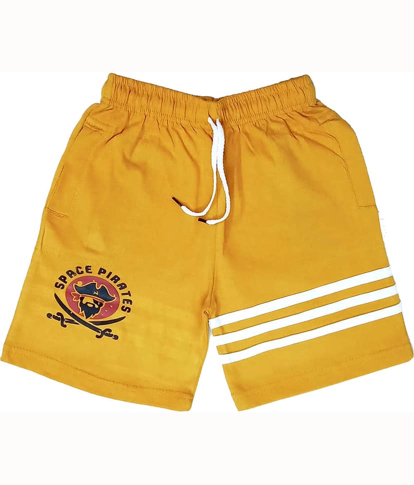 atlans Pack of 4 Cotton Blend Shorts For Boys ( Yellow ) view 2