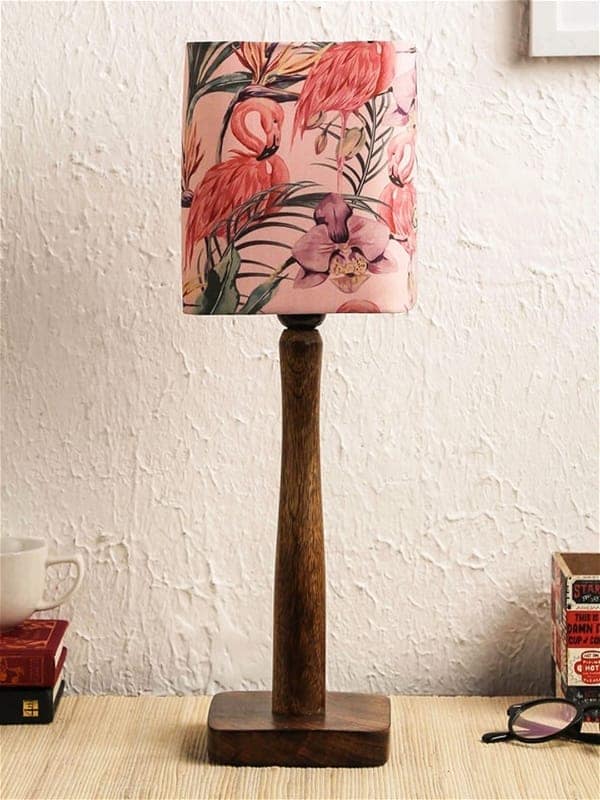 Pink Flamingo Wooden Lamp view 2