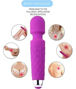 Wand Massager For Pain Relief with 10 speed, Flexible Neck, Assorted Color (Pack of 1)