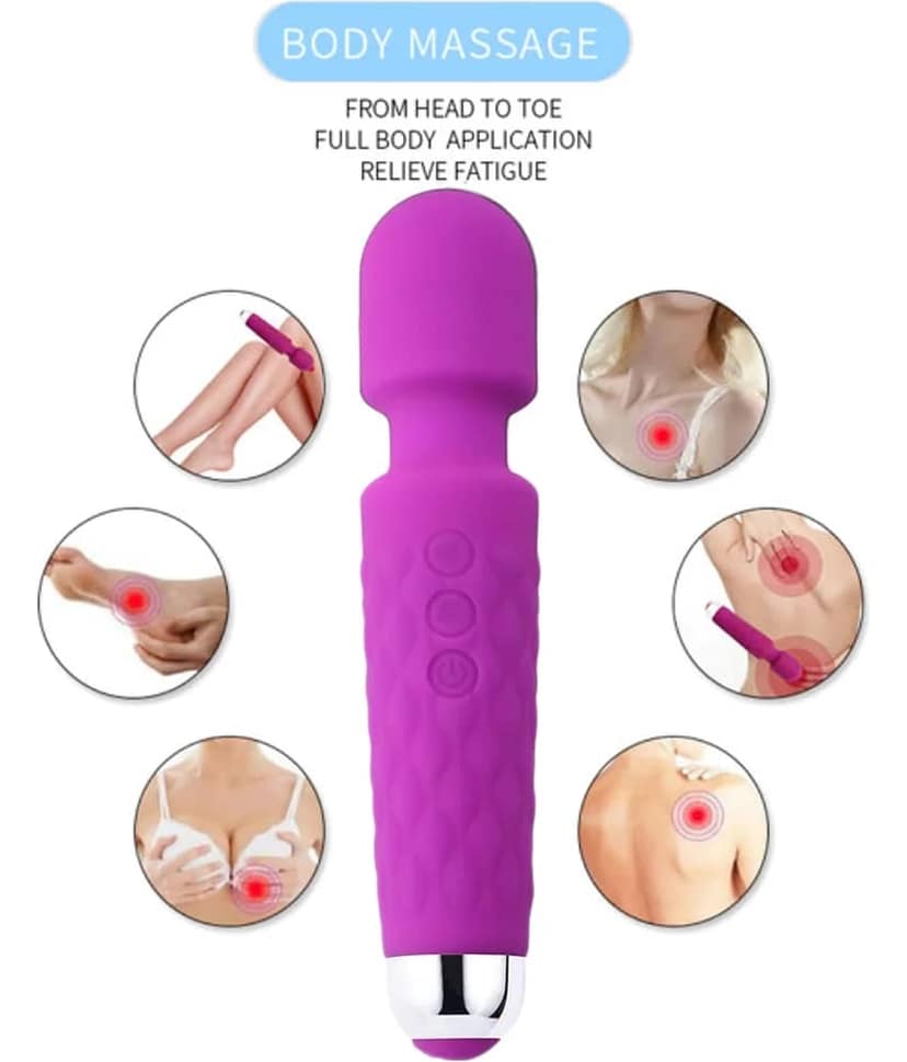 Wand Massager For Pain Relief with 10 speed, Flexible Neck, Assorted Color (Pack of 1)