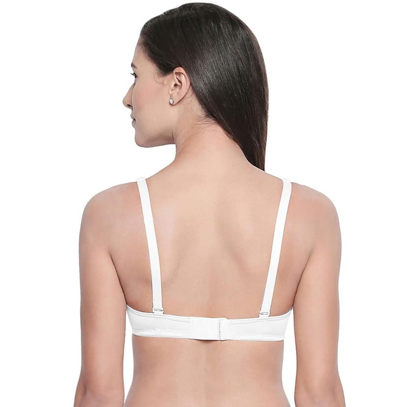 Bodycare Women Cotton Spandex Full Coverage Padded Regular Bra 6590-White view 3