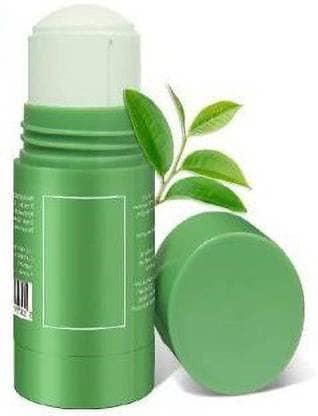 Elecsera Green Tea Purifying Clay Stick Mask Oil Control Anti-Acne Eggplant Solid Fine, Portable Cleansing Mask Mud Apply Mask, Green Tea Facial Detox Mud Mask (40 ml)