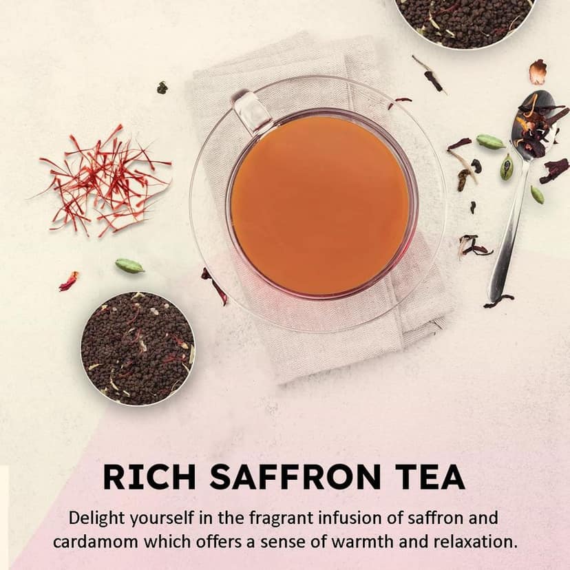 Golden Tips Saffron Cardamom (Elaichi) Exotic Robust CTC Chai 250 Gram view 3