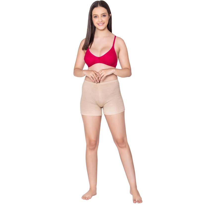 Bodycare polycotton wirefree convertible straps comfortable non padded bra-1531BB view 5