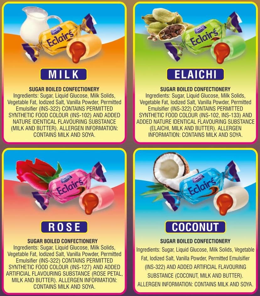Derby Assorted Eclairs Standy Pouch Each Packet 50Pcs - Pack of 85 view 2
