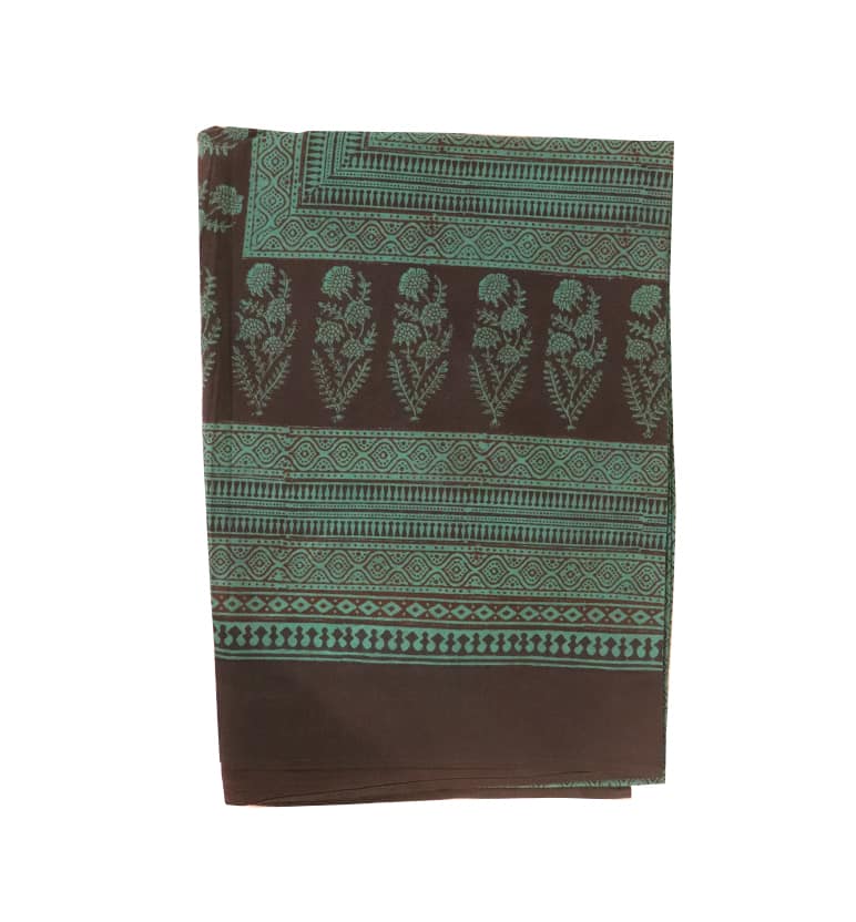 Hand Block Printed Bagh Cotton Single Bed Sheet view 4