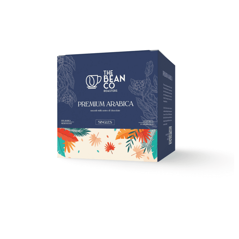 THE BEAN CO Arabica Blend Blend | Single-Use Coffee Sachets (15g) | For French Press | Coffee Sachet | Premium Coffee Grounds | 10 x 15 Gram Sachets In a Box