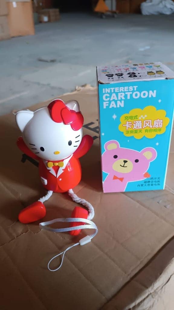 USB Cartoon Character Mini Table Fan for Kids (1 Pc) view 7