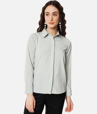 ALL WAYS YOU Women Solid Crepe Shirt ( Pink )