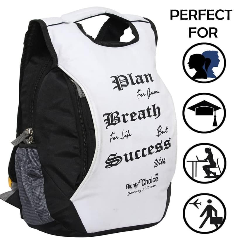 RIGHT CHOICE Backpack daily use unisex typography college bag daily use (2080) view 2