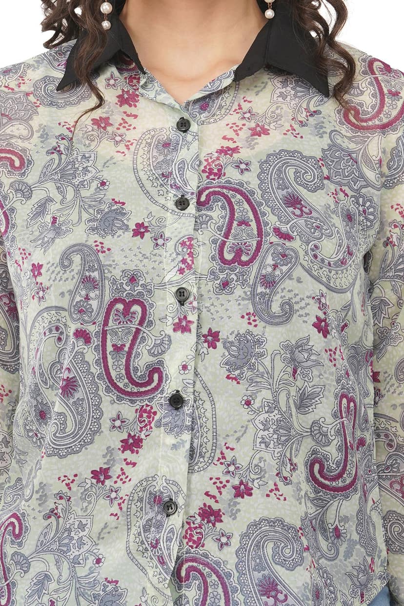 Womens Trendy Georgette Shirt view 5