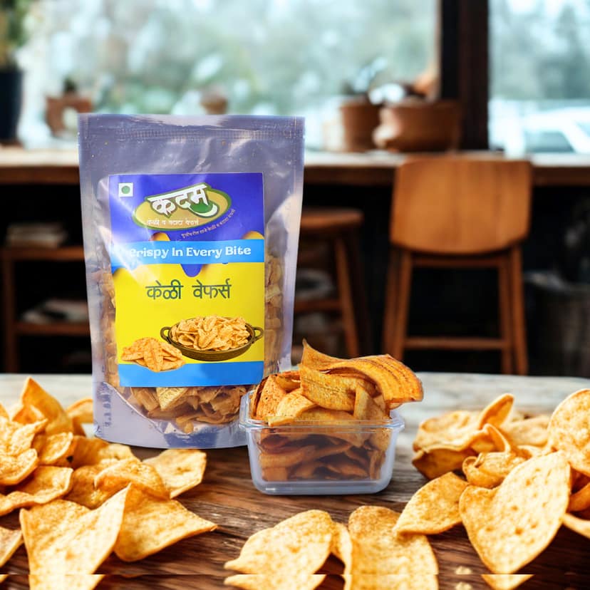 Traditional Banana Wafers | Crispy Handmade Banana Chips | Authentic Indian Snack view 2
