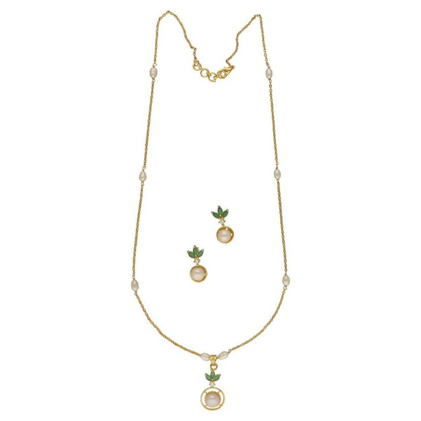 Sri Jagdamba Pearls Ethereal Pearl Chain Set view 3