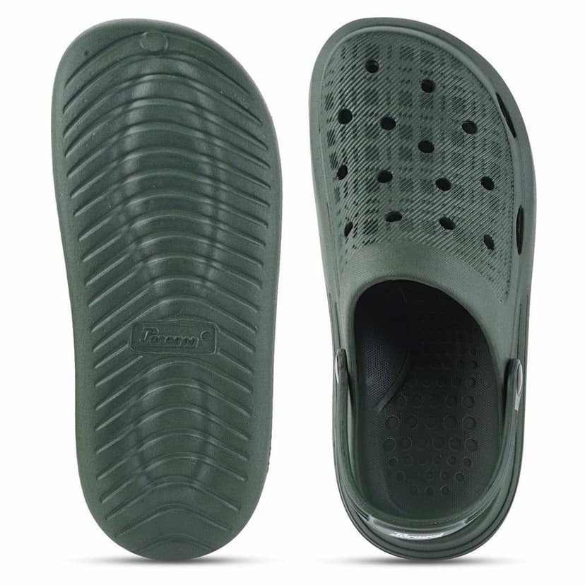 Paragon Olive Easy-to-wear Easy-to-wash Lightweight Clogs for Men view 5