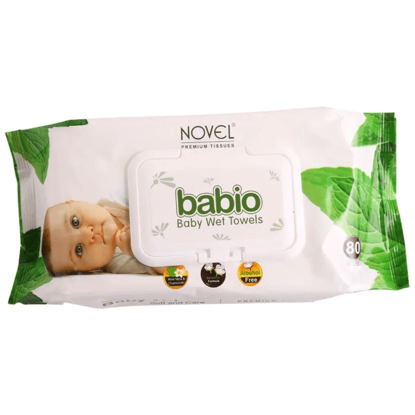Novel Babio Baby Wet Wipes 80 Pcs