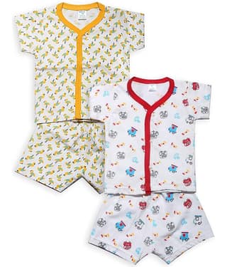 INFANT Unisex for Baby 100% Cotton T Shirts & Shorts ( Multi )