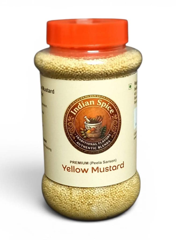 Indian Spice Premium Yellow Mustard (Peela Sarson) / Traditional Flavors, Authentic Blends (350gm)