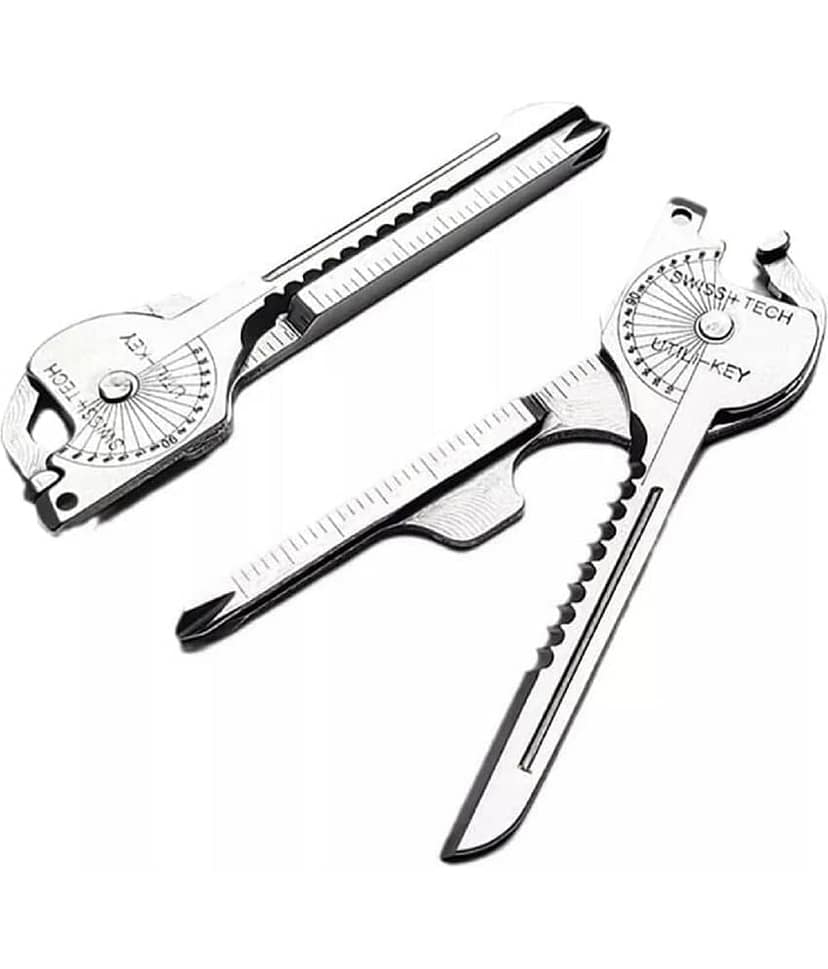 8 In 1 Multifunctional Key, Multi Shaped Pocket Tool with Mini Screwdriver, Bottle Opener, Stainless Steel Utility Gadget Perfect for Home Improvement, Automotive, Outdoor Use, Multi Tool view 2