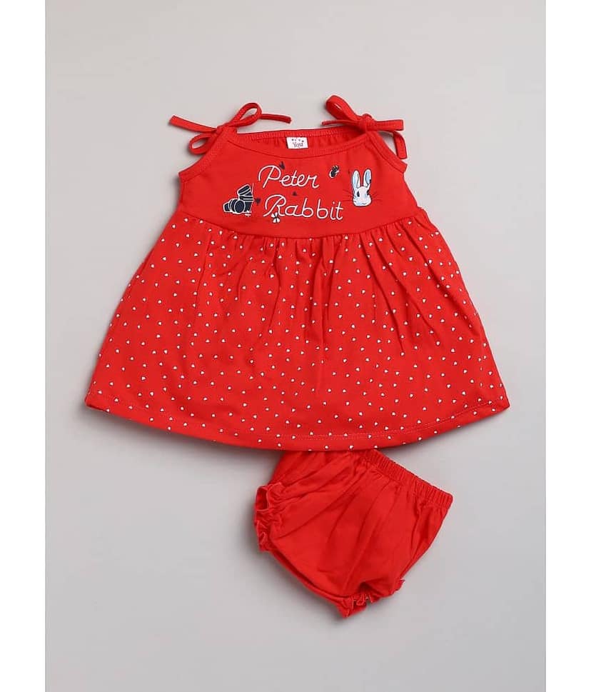 Mars Infiniti Pack of 1 Baby Girls Cotton Frock ( Pink )
