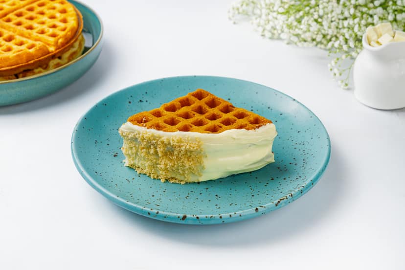 Belgian white chocolate waffle