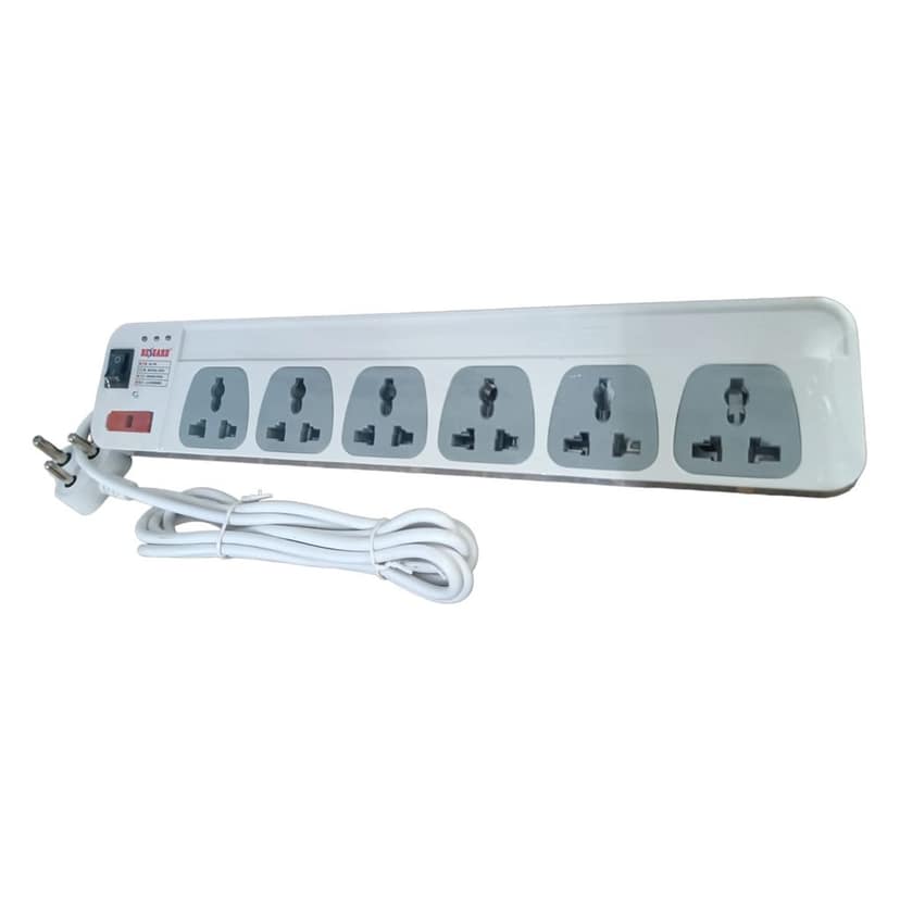 Safeguard Your Electronics: Regard Spike Guard (1.5m wire, 6 Socket, Fuse) - Reliable Protection, Quality Build, Made in India. view 3