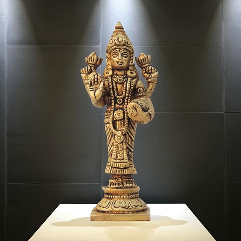 Brass Showpiece Laxmi Ji God Idol Statue (BSMAS1597 L)