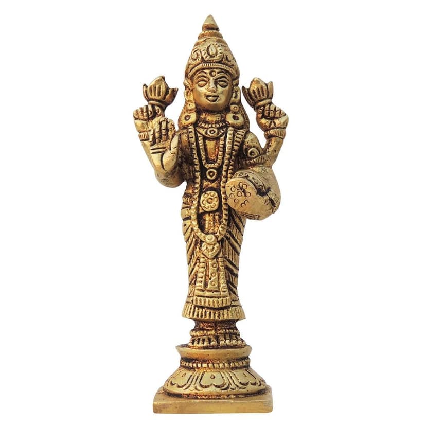Brass Showpiece Laxmi Ji God Idol Statue (BSMAS1597 L) view 2