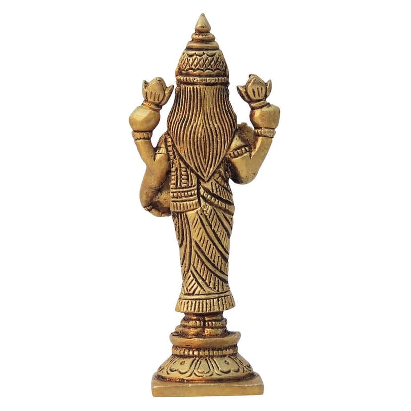 Brass Showpiece Laxmi Ji God Idol Statue (BSMAS1597 L) view 3