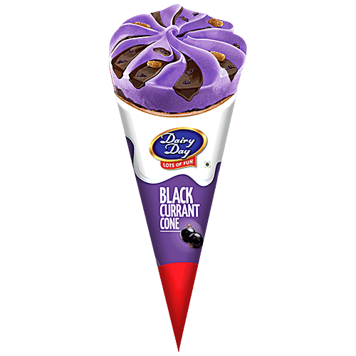Dairy day Blackcurrant Cone Ice Cream - Rich & Creamy, 120 ml