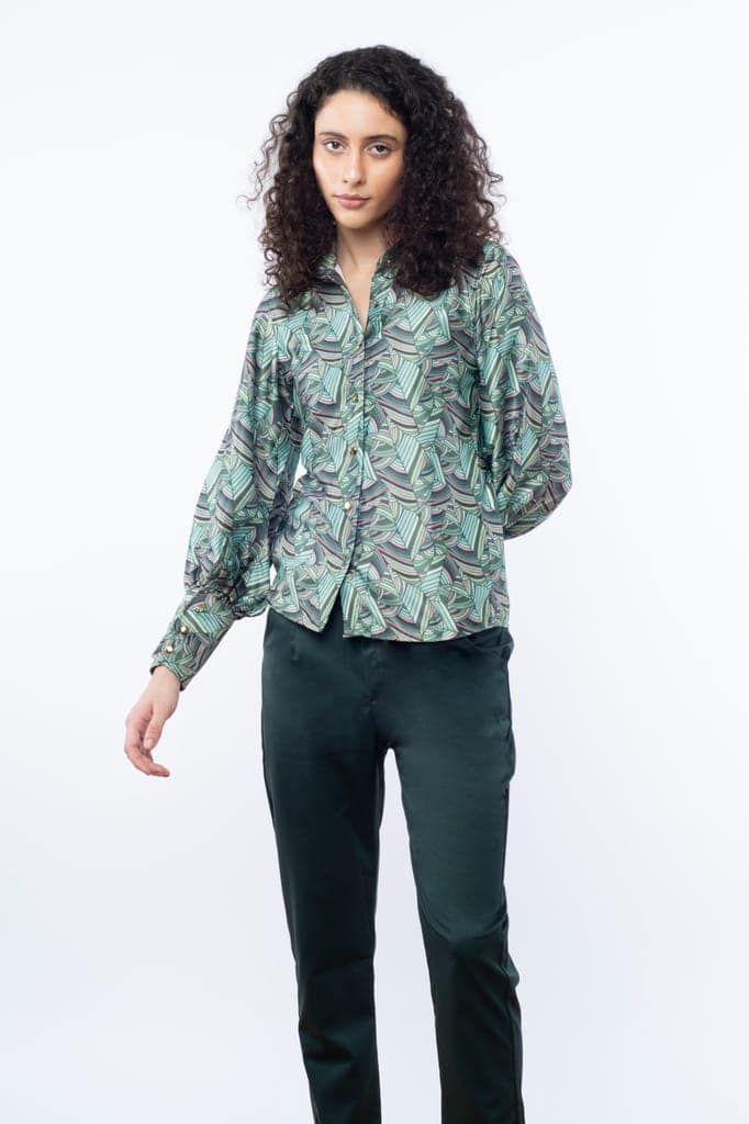 TEXTURED WIDE CUFF SHIRT view 2