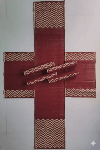 Madurkathi Masland Table Mat And Runner Set