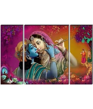 Saf Lord Radha Krishna ji Religious wall hanging MDF Painting
