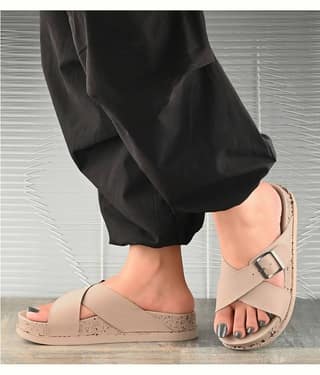 Monoction Beige Women's Slide