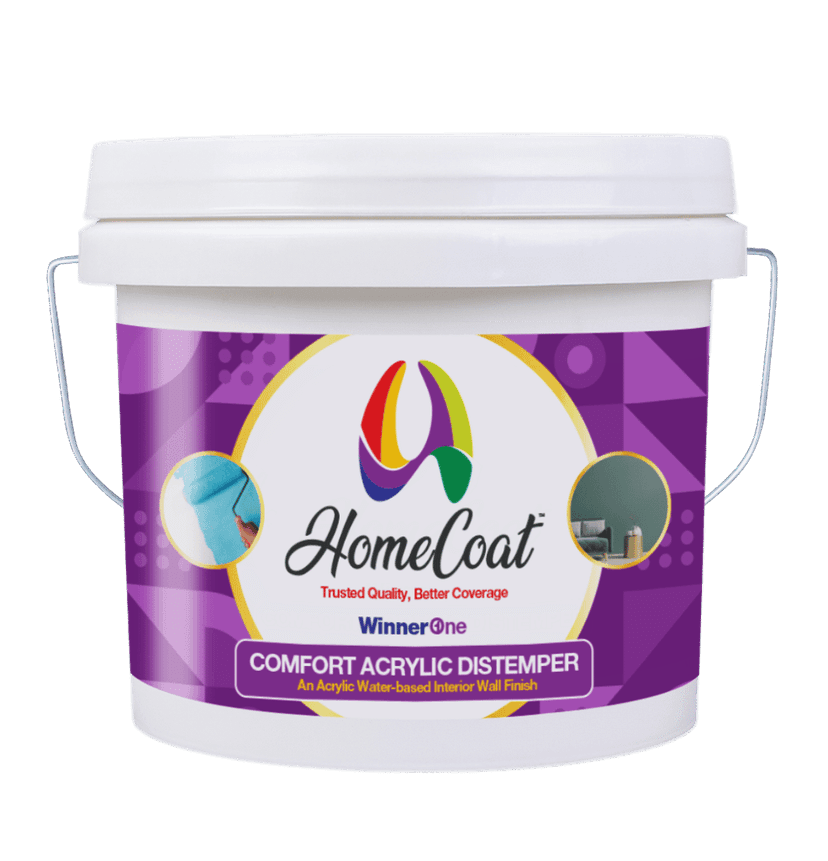 HomeCoat Comfort Acrylic Distemper Interior Wall Finish