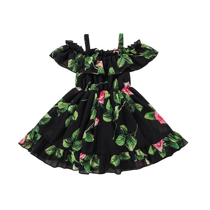 Buy & Try Girl's Georgette Floral Printed Frock Dress for Kids.