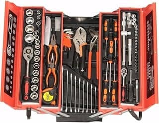 85 Pieces Ratchet Wrench Socket Combination Tool Box | Hand Tool Kits | Socket Set For Cars, Motorcycles And Bicycles Repairing Kit | Garage Tool Kit | Manual Tool Kit Set