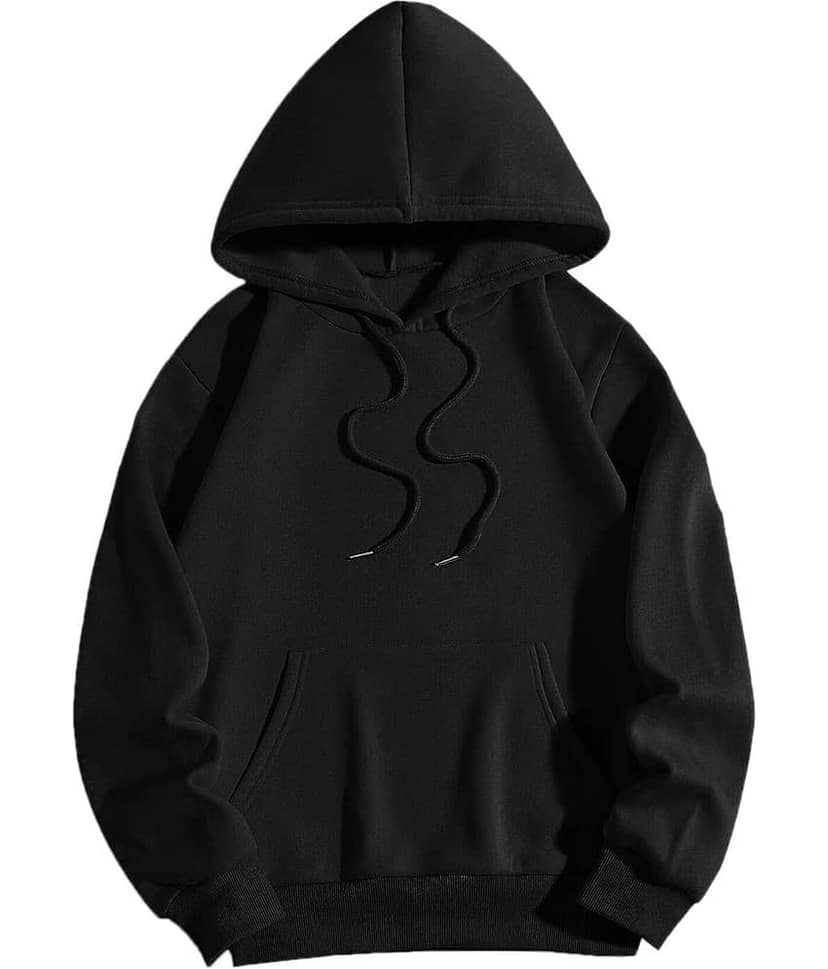Comio Cotton Blend Hooded Men's Sweatshirt - Black ( Pack of 1 )