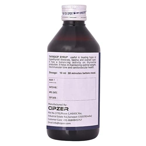 Cipzer Thyrocip Syrup (200ml): Natural Support for Thyroid Balance, Metabolism & Energy view 2