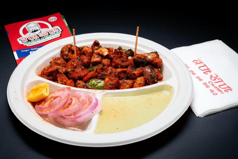 Mushroom tikka aaachari
