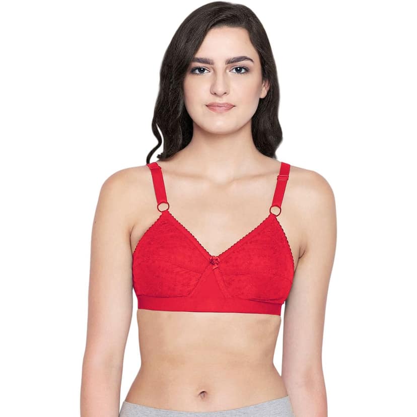 Bodycare 100% Cotton Lightly Padded Non wired Tshirt Bra-Pack of 3 view 2