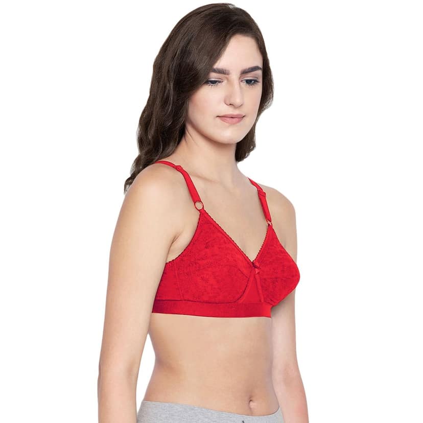 Bodycare 100% Cotton Lightly Padded Non wired Tshirt Bra-Pack of 3 view 5