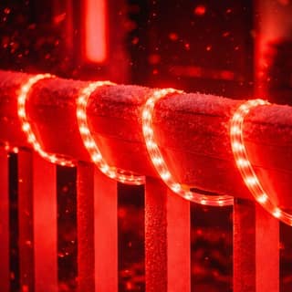 SPARKWORLD Red LED Rope Light Strip Waterproof Flexible Decorative Lighting for Indoor & Outdoor Use | Size: 30 M