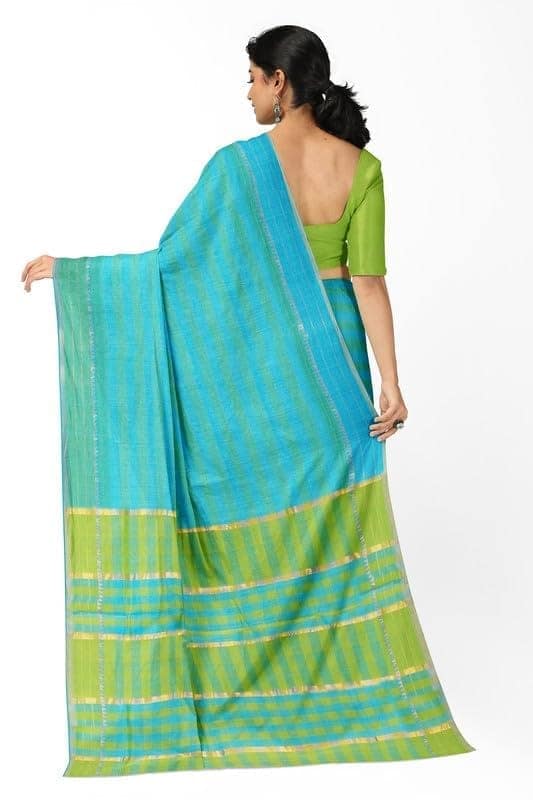 APCO Handloom (A Andhra Pradesh Govt Emporium)- Women's Traditional Pure Handloom Mangalagiri Cotton Saree | A0044MNG view 3